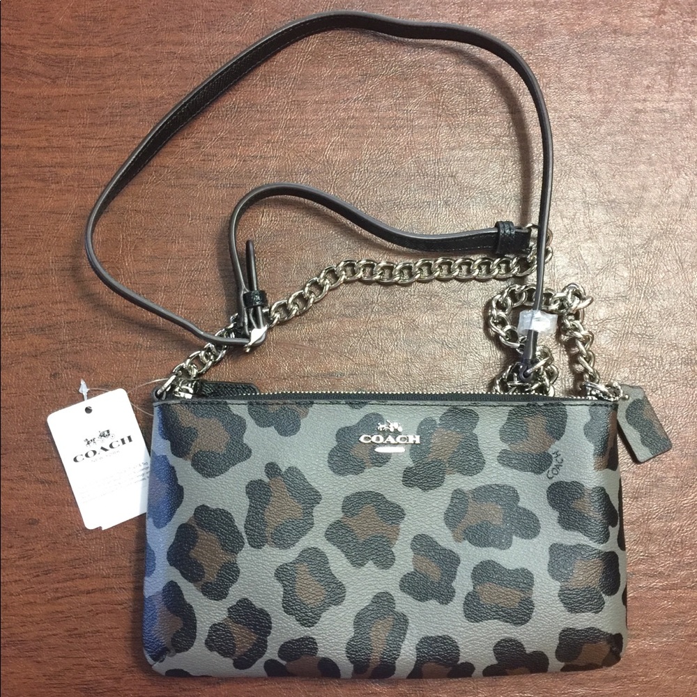 Coach animal print crossbody bag